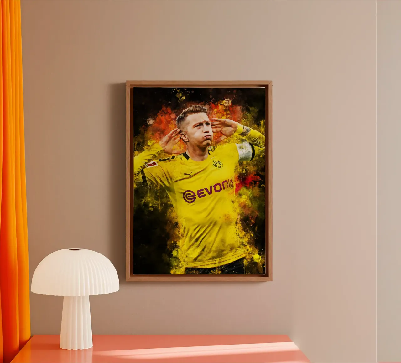 Marco Reus tela con Cornice a cassetta da MasterInkArt
