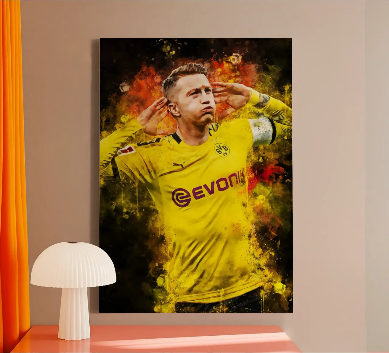 Marco Reus tela con Cornice a cassetta da MasterInkArt