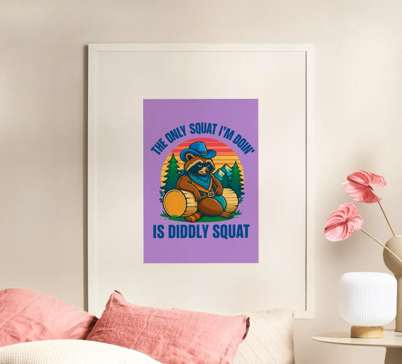 l'orso è una squadra di merda poster con telaio in alluminio da paroongs