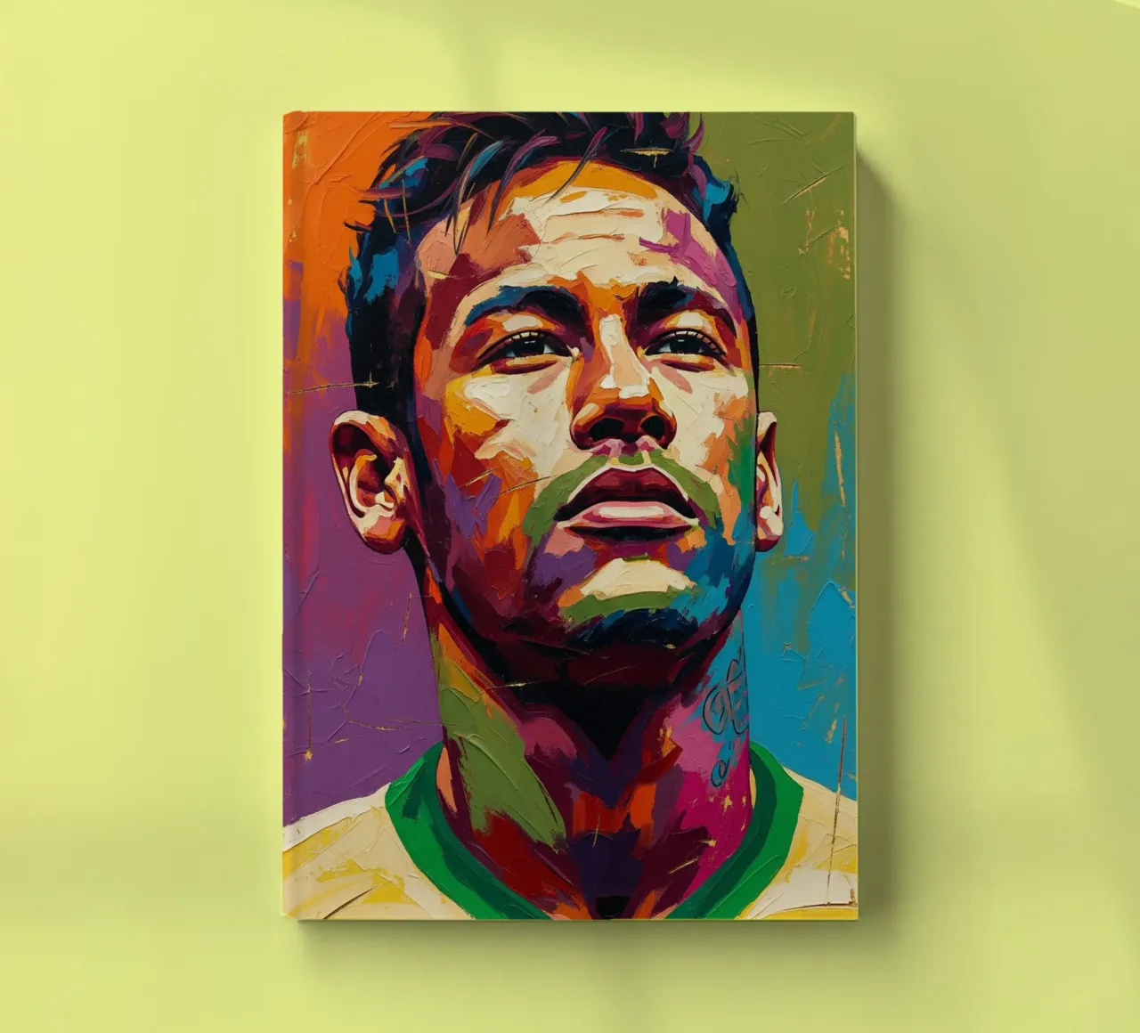 Neymar abstract colorful art notebook by Lembayung art