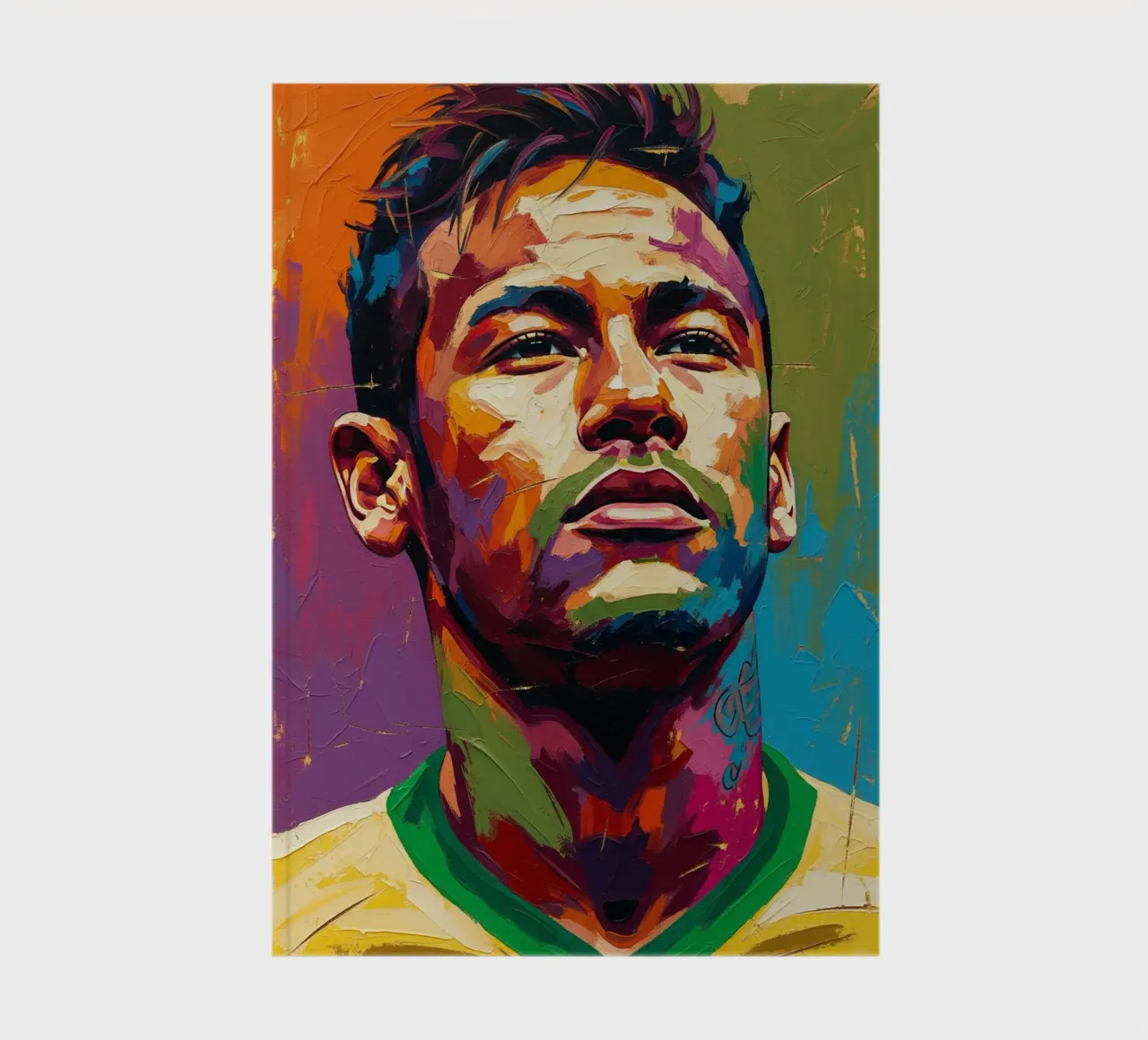 Neymar abstract colorful art notebook by Lembayung art