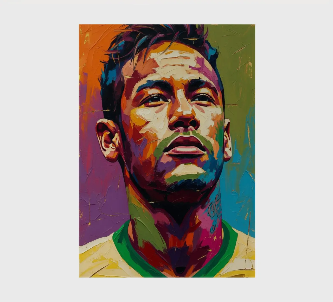 Neymar abstract colorful art notebook by Lembayung art