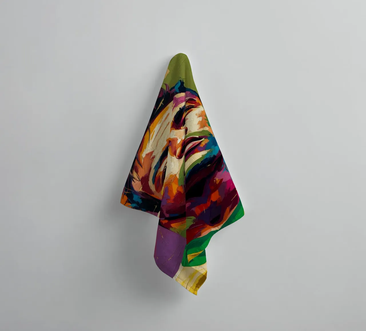 Neymar abstract colorful art towel by Lembayung art