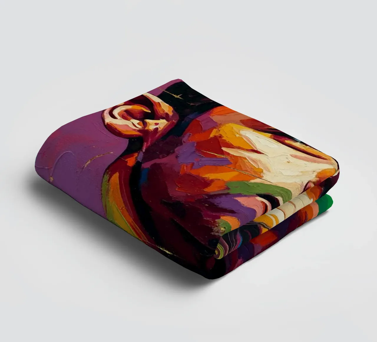 Neymar abstract colorful art towel by Lembayung art