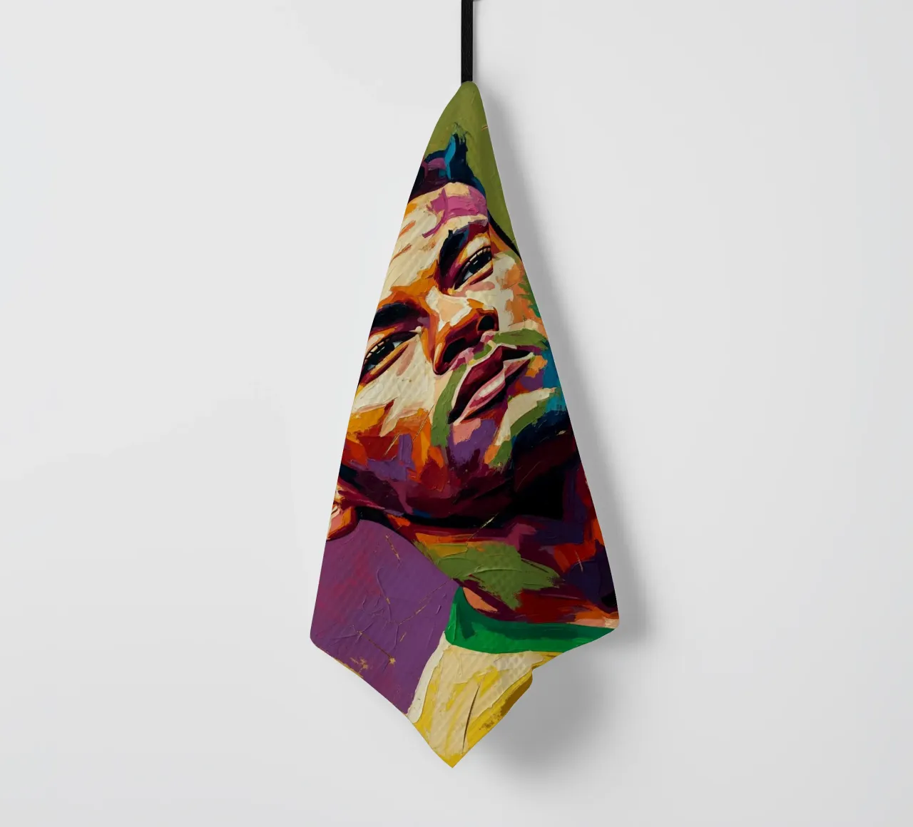 Neymar art abstrait coloré torchon de Lembayung art