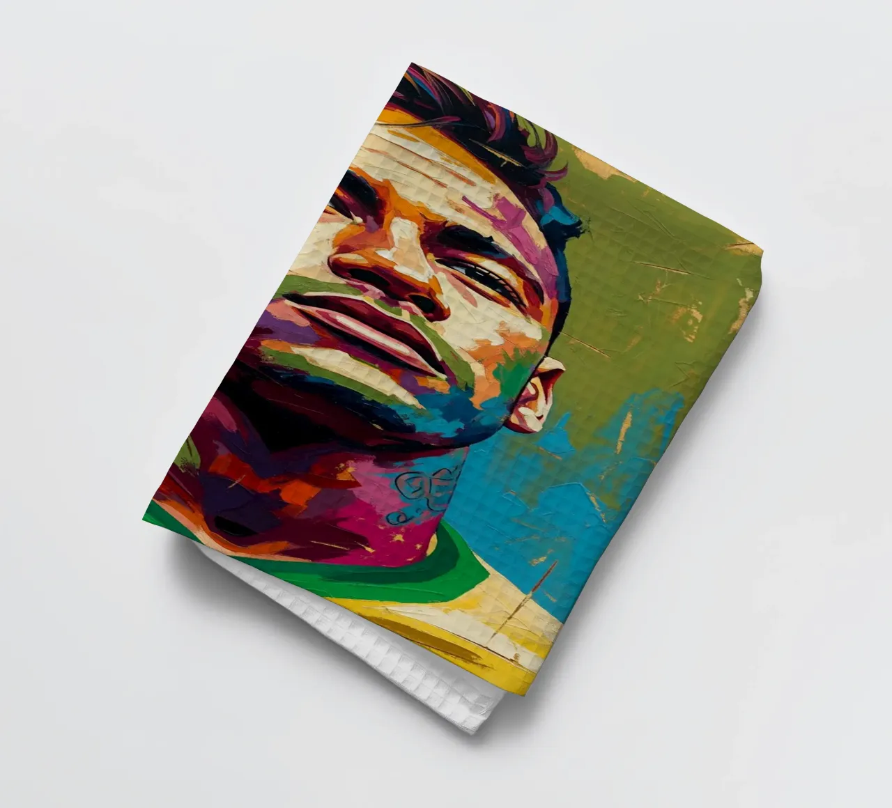 Neymar art abstrait coloré torchon de Lembayung art