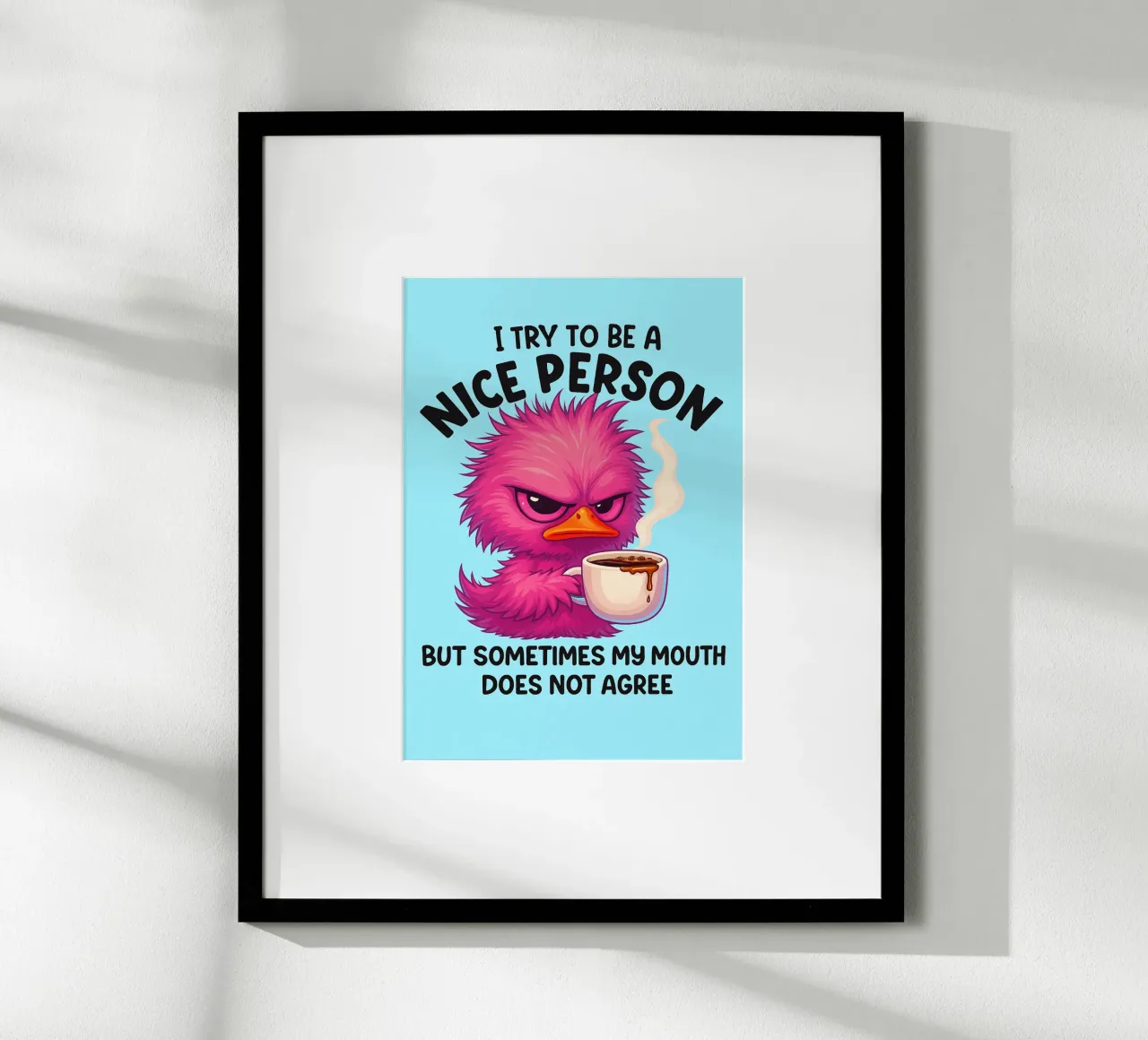 persona simpatica pulcini divertenti poster con telaio in plastica da paroongs
