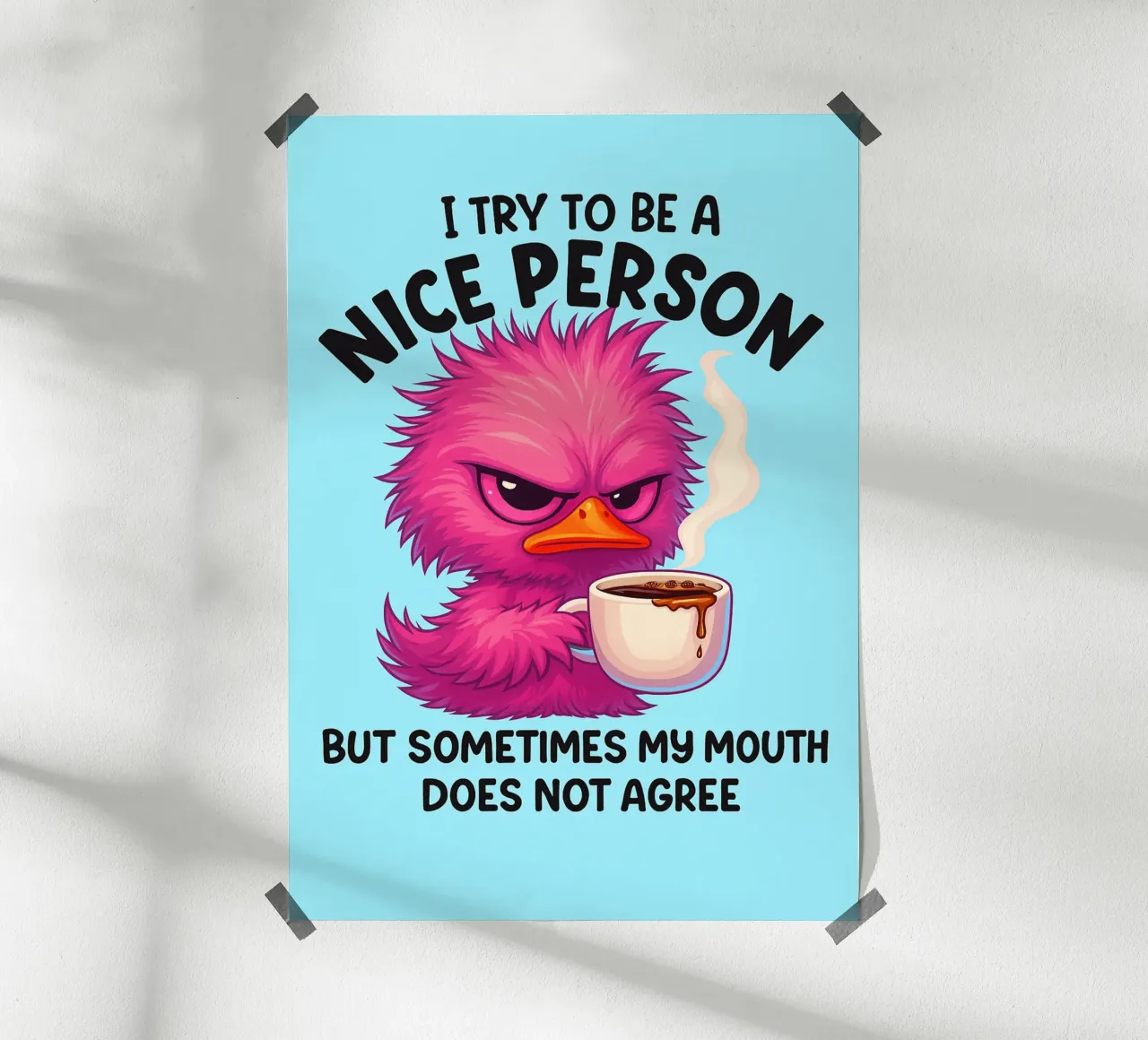 persona simpatica pulcini divertenti poster con telaio in plastica da paroongs