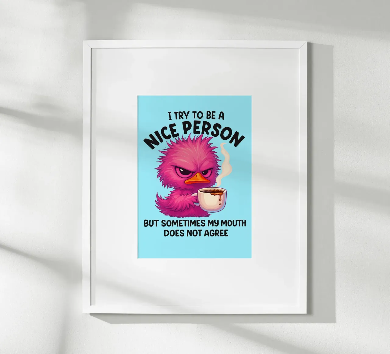 persona simpatica pulcini divertenti poster con telaio in plastica da paroongs