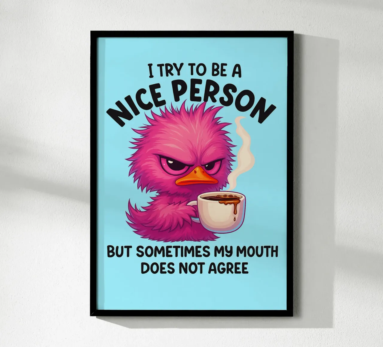 persona simpatica pulcini divertenti poster con telaio in plastica da paroongs