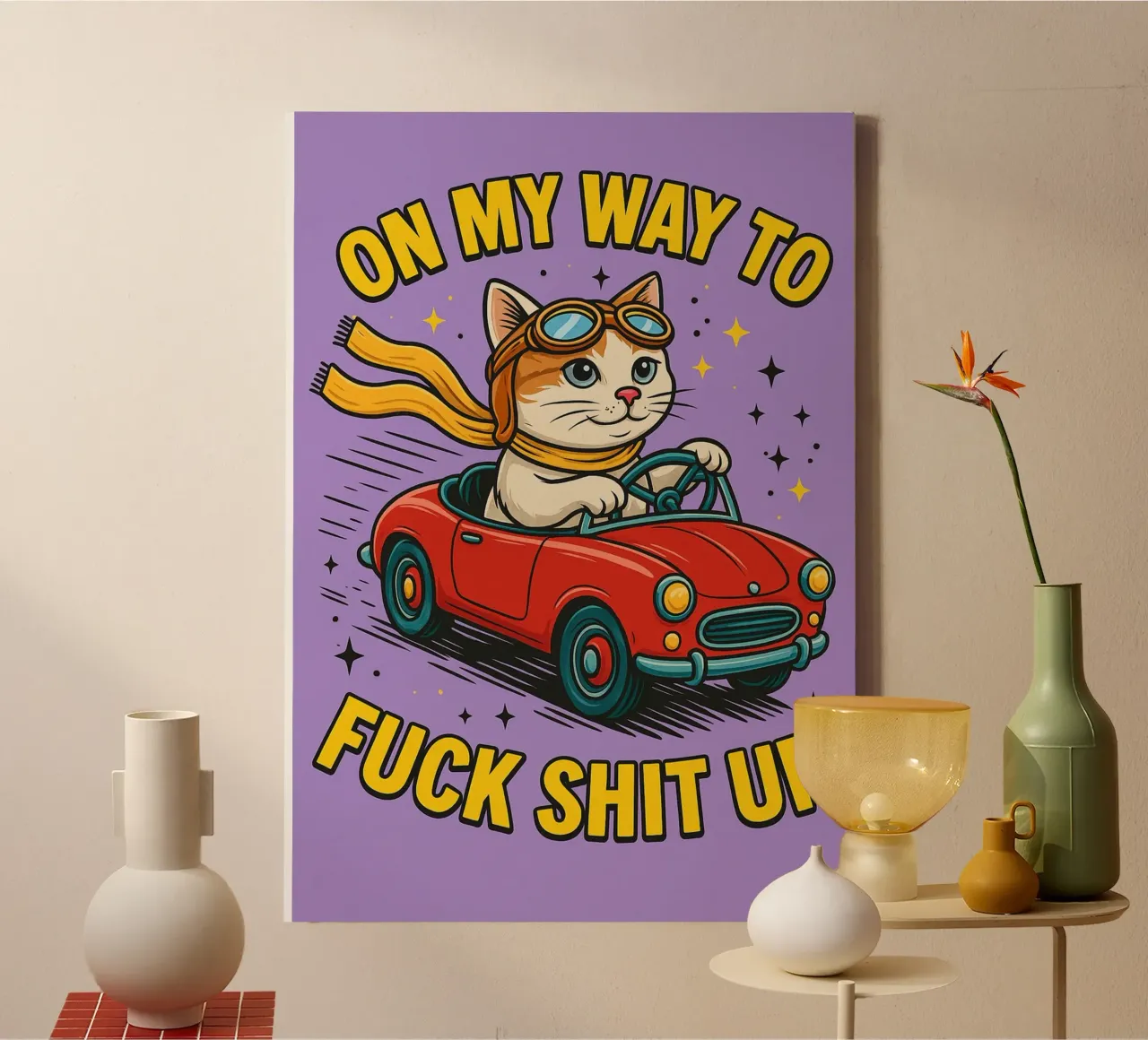 on my wat to cat canvas with Floater frame by paroongs
