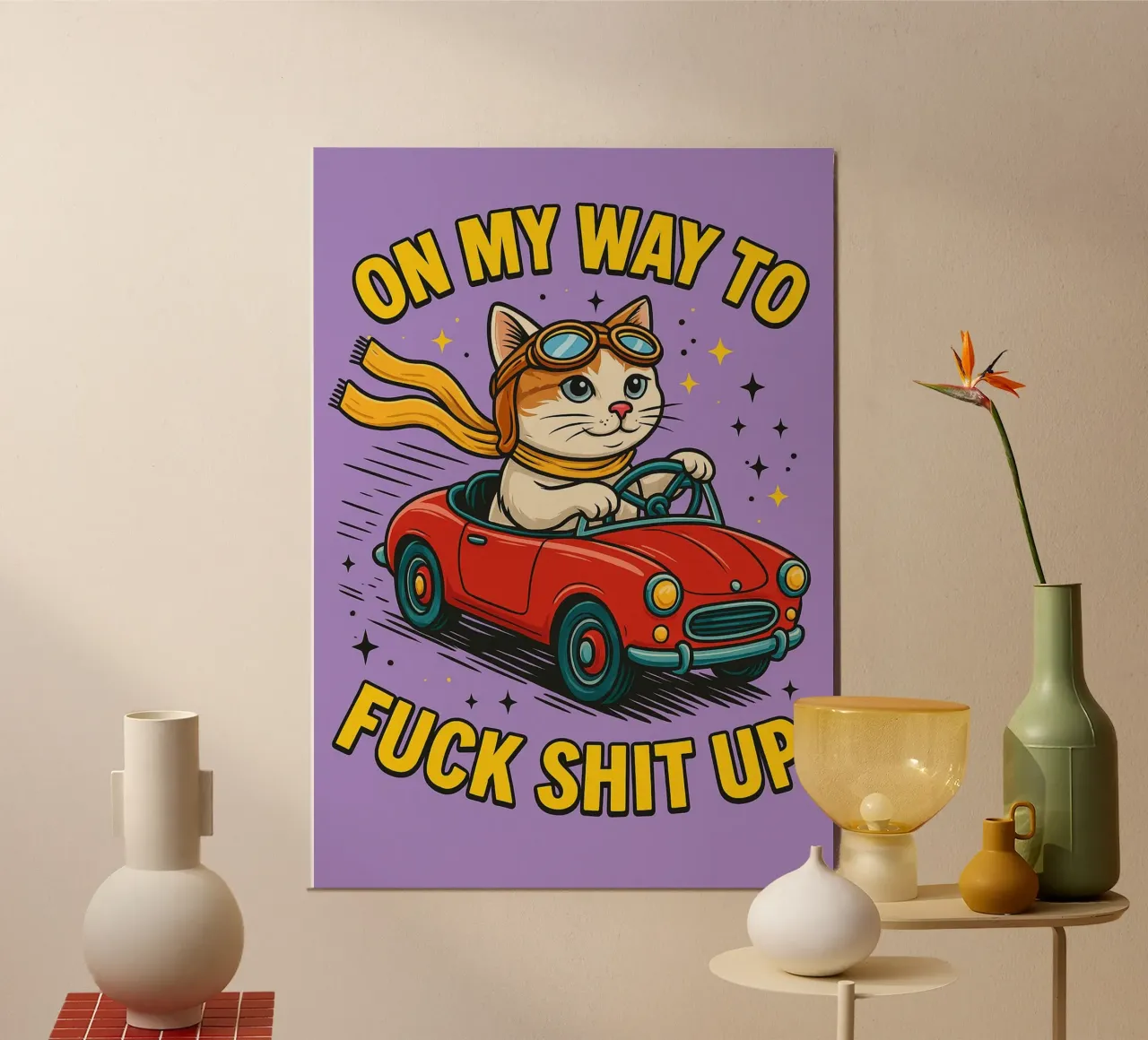 sul mio wat al gatto poster da paroongs