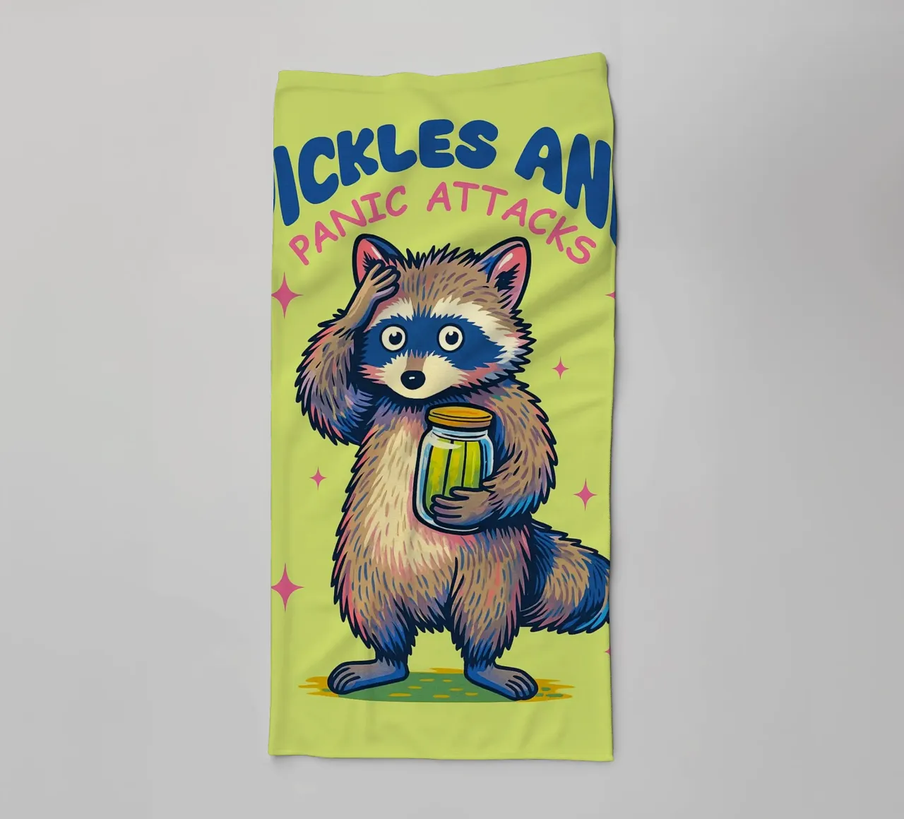 pickles and panics attacks towel by paroongs