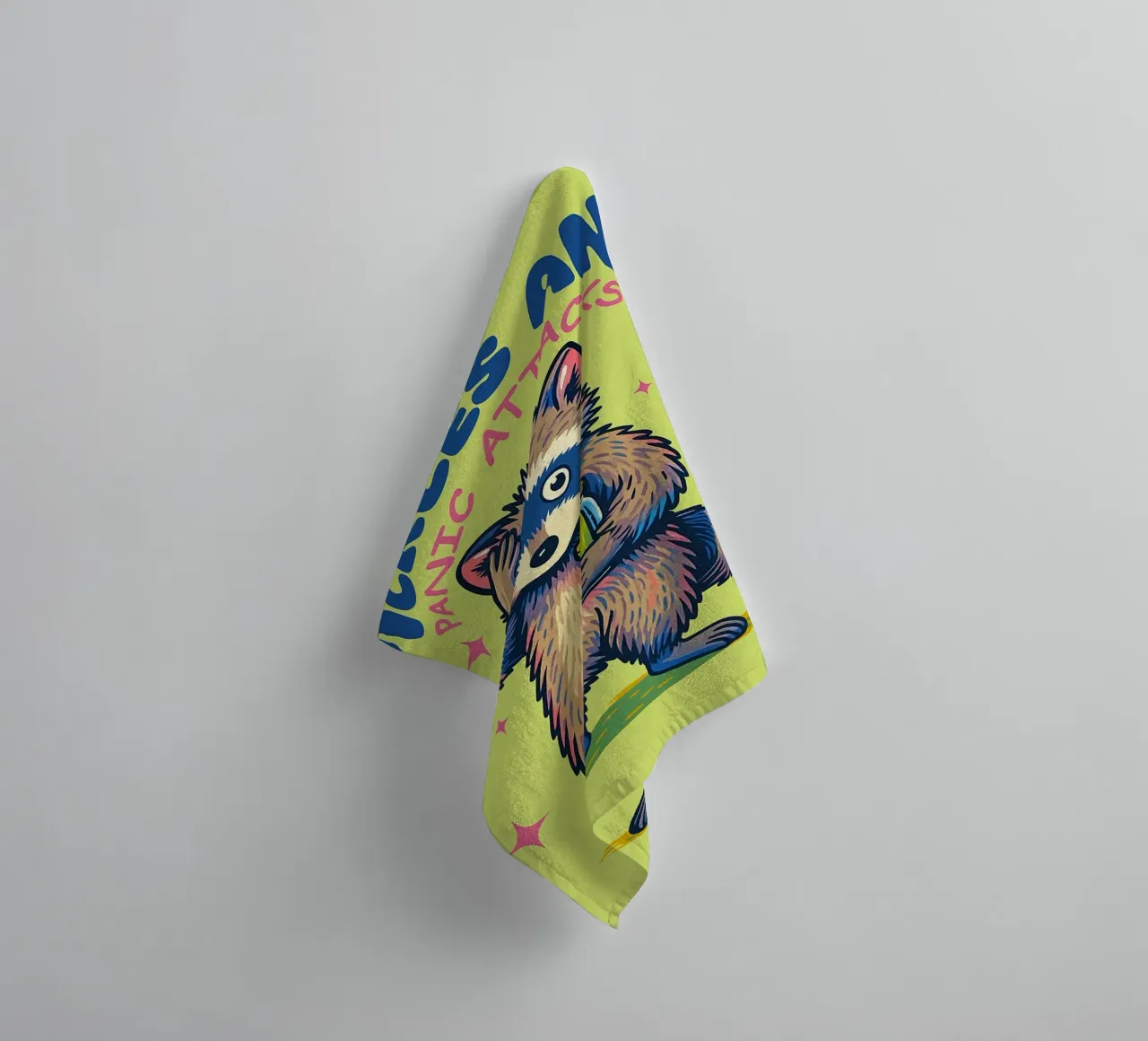 pickles and panics attacks towel by paroongs