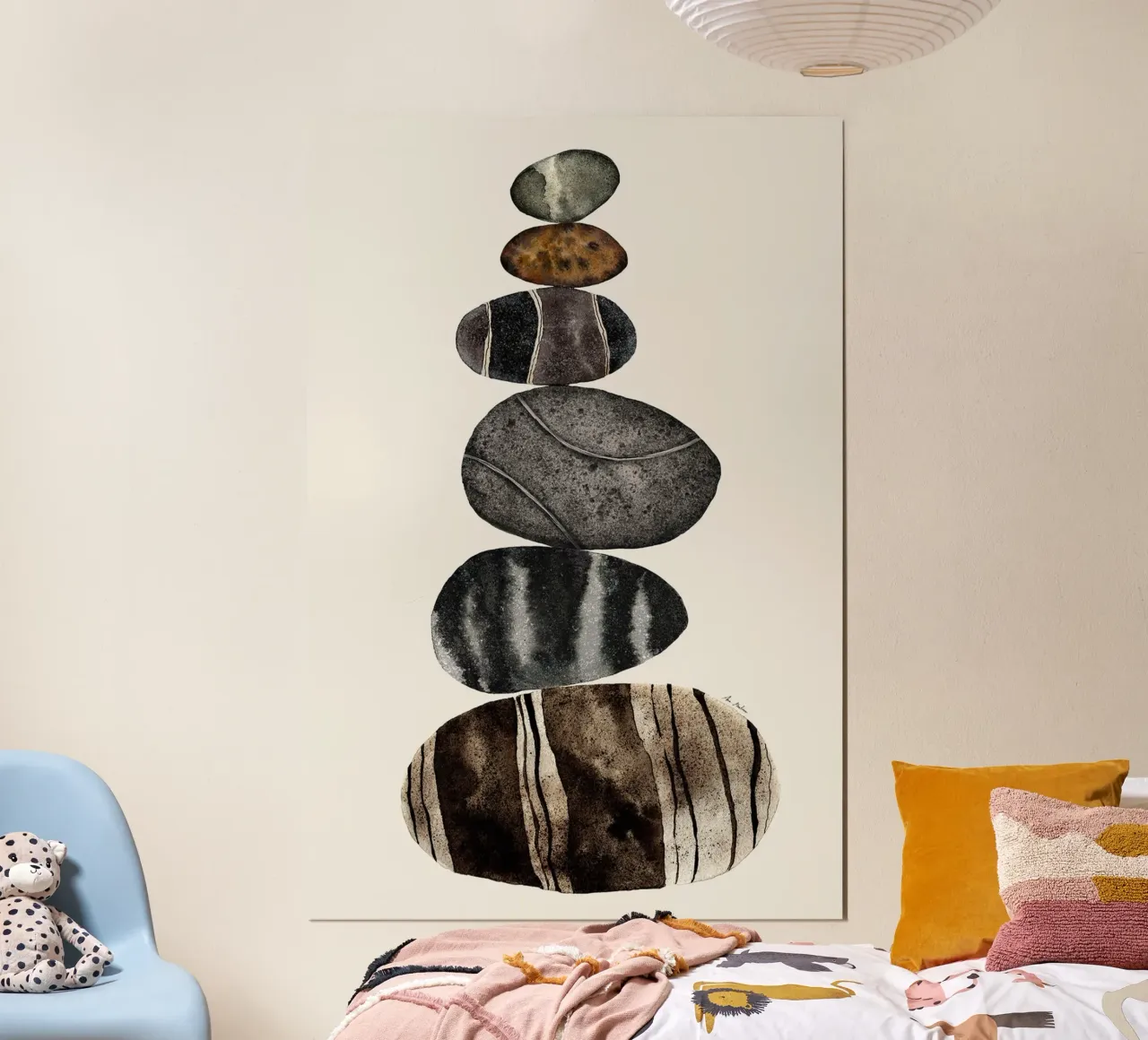 Pietre in equilibrio poster con telaio in plastica da June Jordan