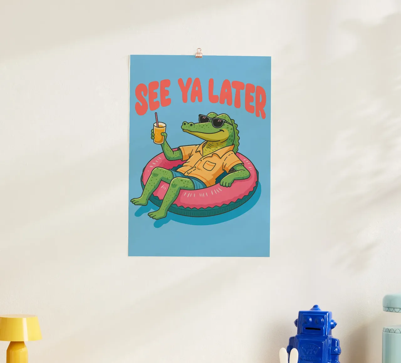Wir sehen uns später Krokodil Poster mit Aluminium Rahmen von paroongs