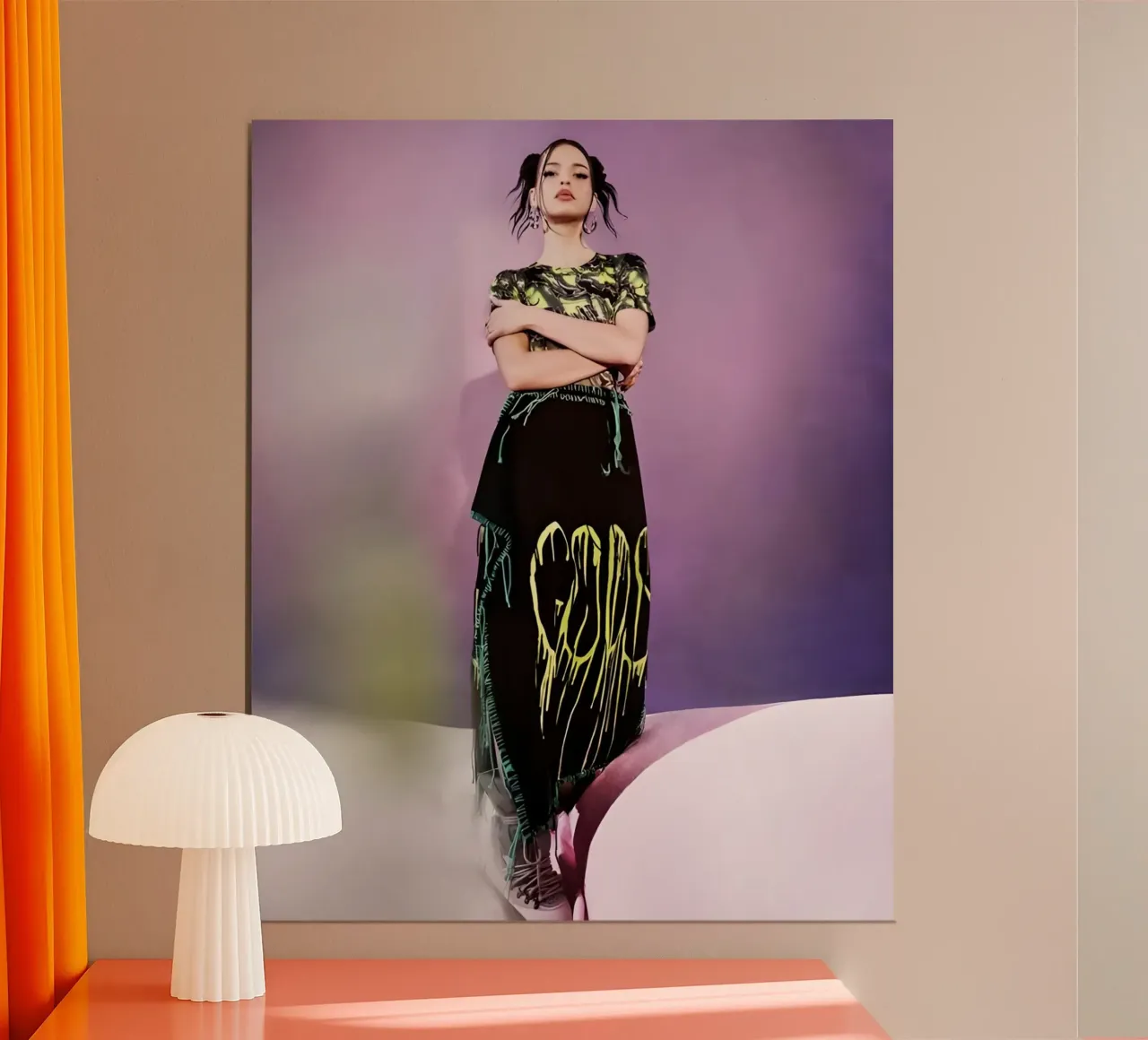 Ritratto di Nina Chuba poster con telaio in alluminio da vintage