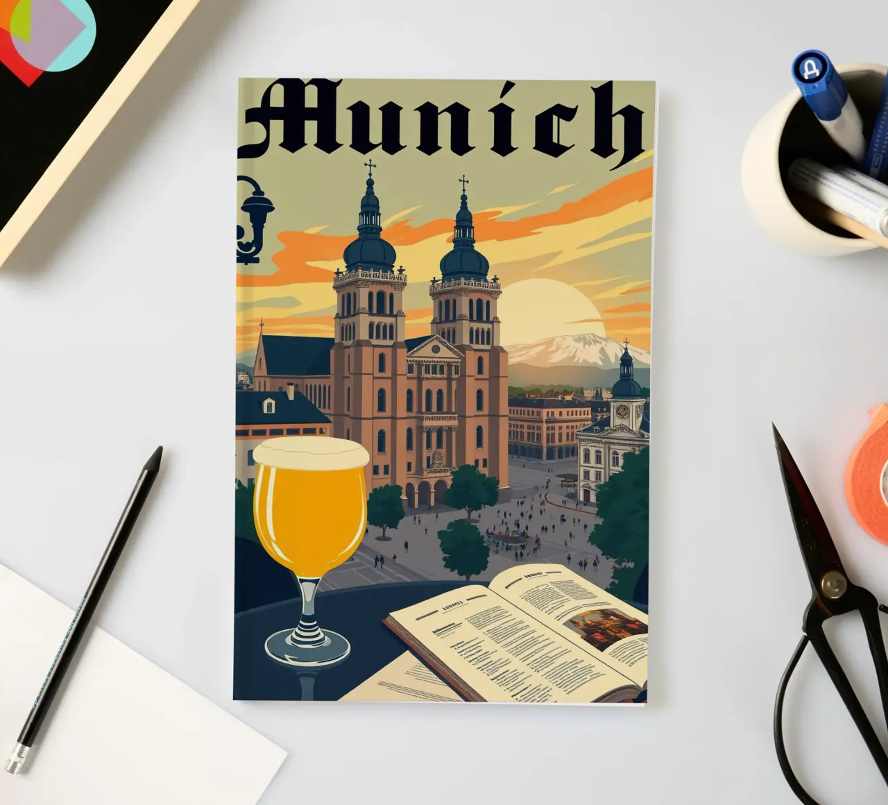 Une autre vue de Munich carnet de notes de HicksShop
