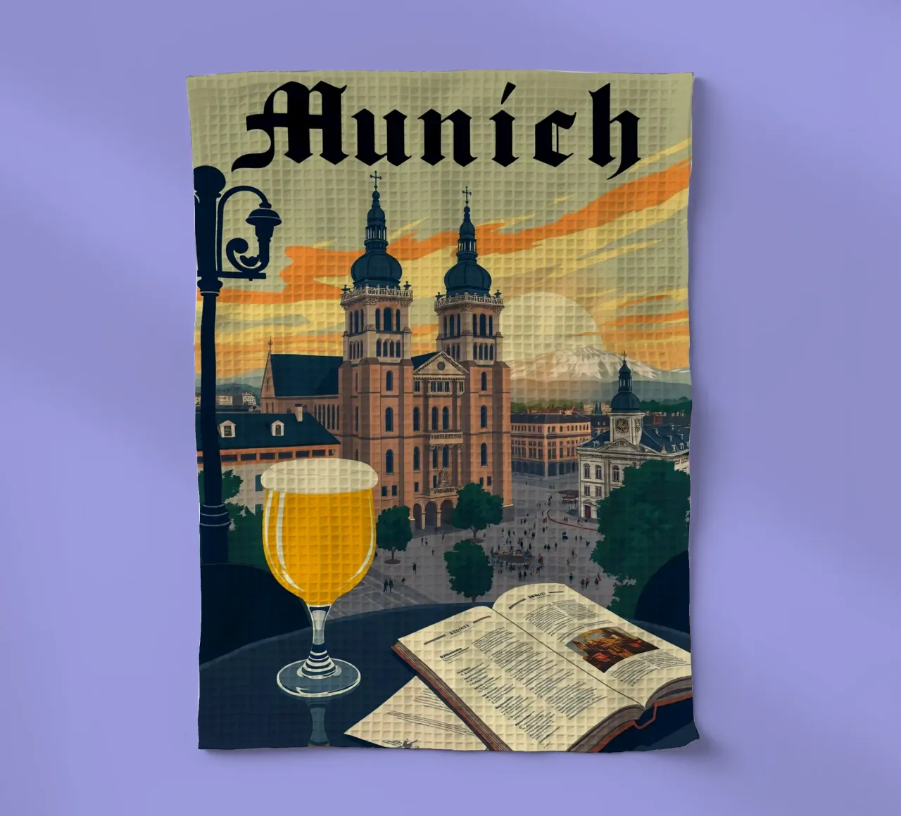 Une autre vue de Munich torchon de HicksShop