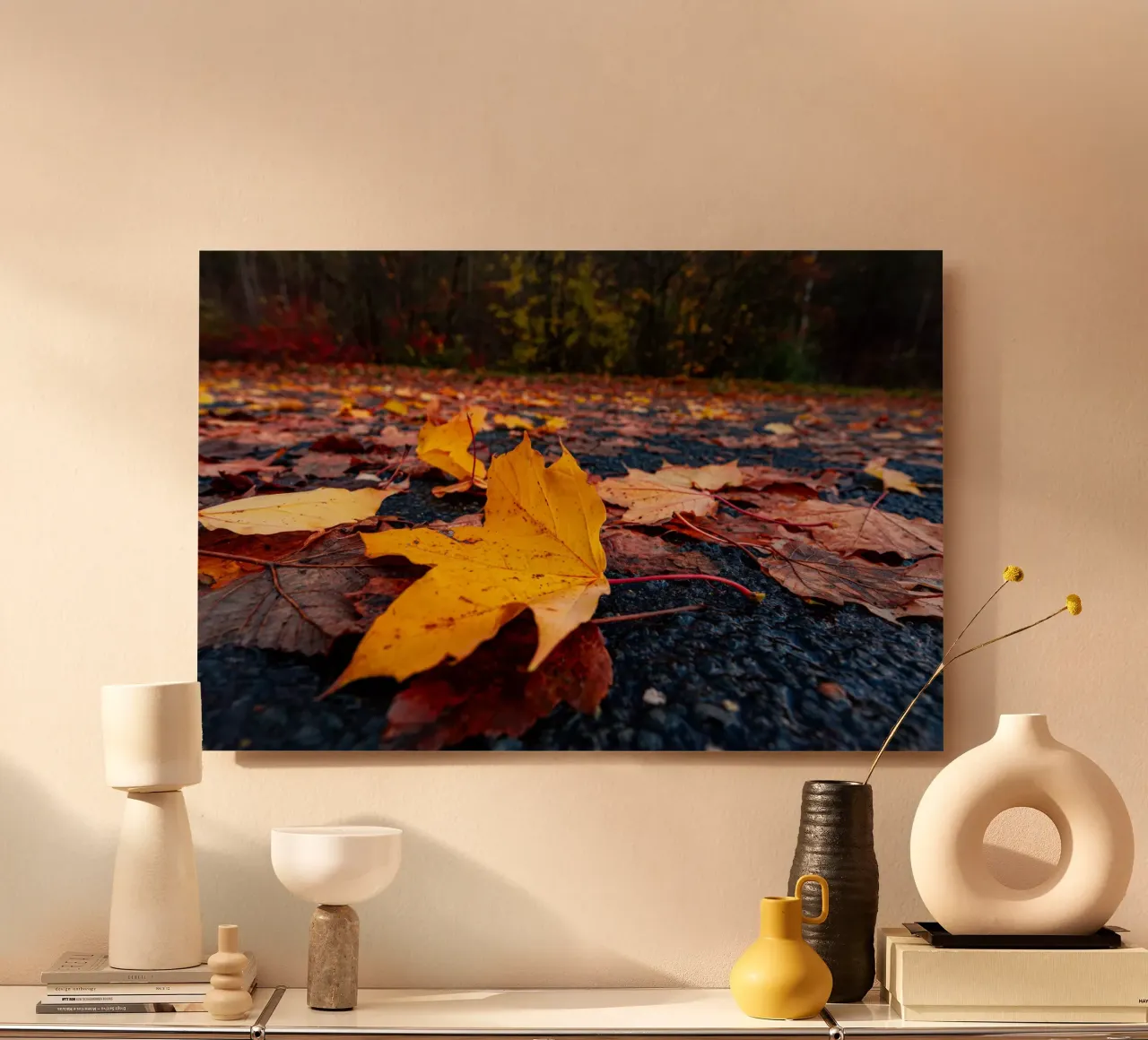 Foglia d'acero in autunno alluminio dibond da Marcus Beckert | Fotografie