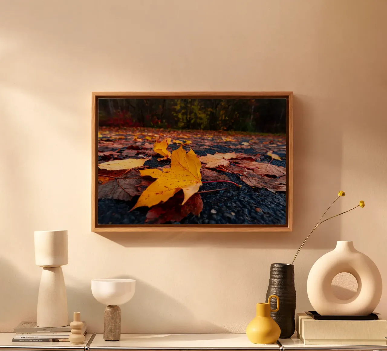Feuille d'érable en automne toile de Marcus Beckert | Fotografie
