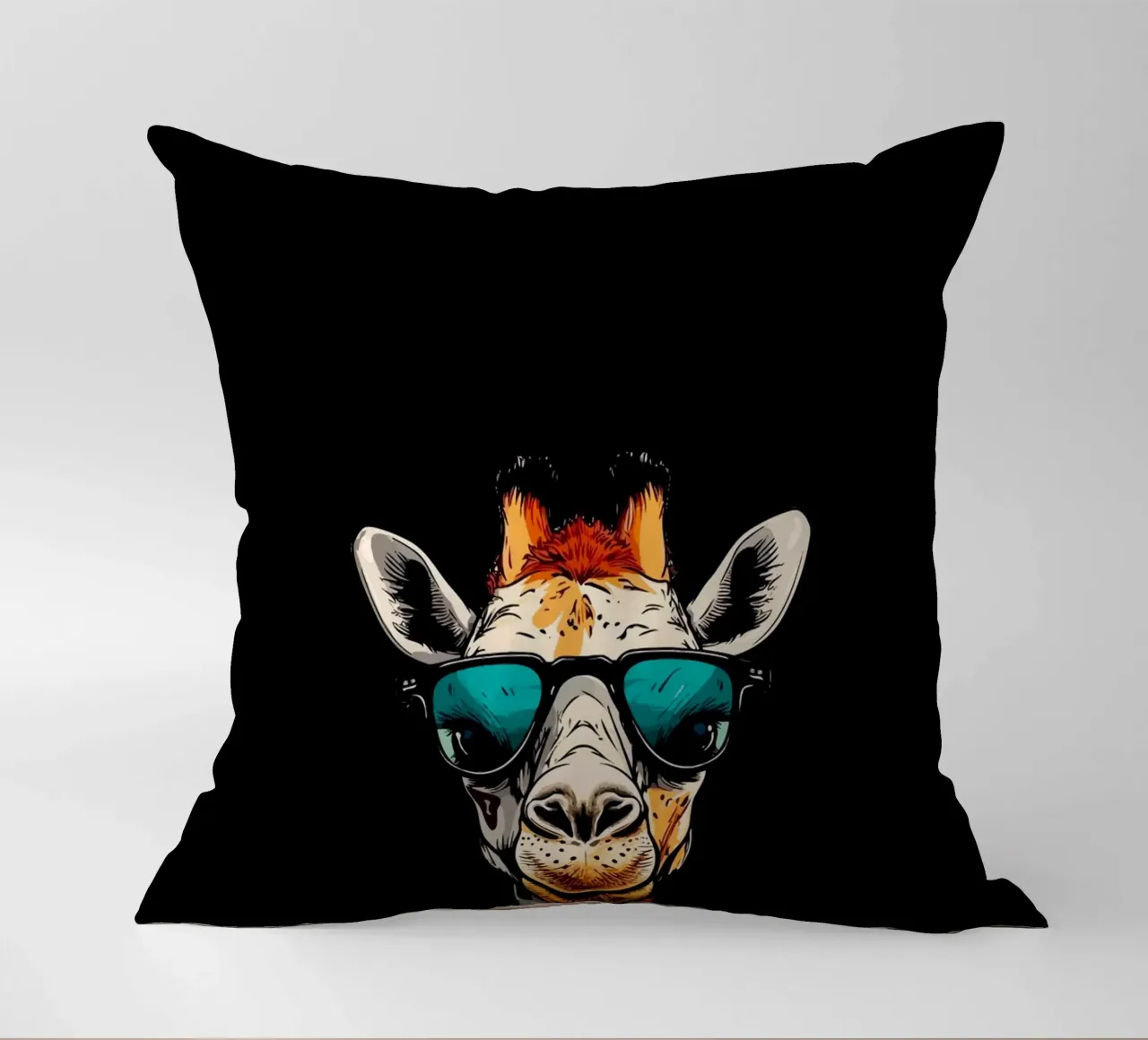 spectacled giraffe cuscino da Dumery Art