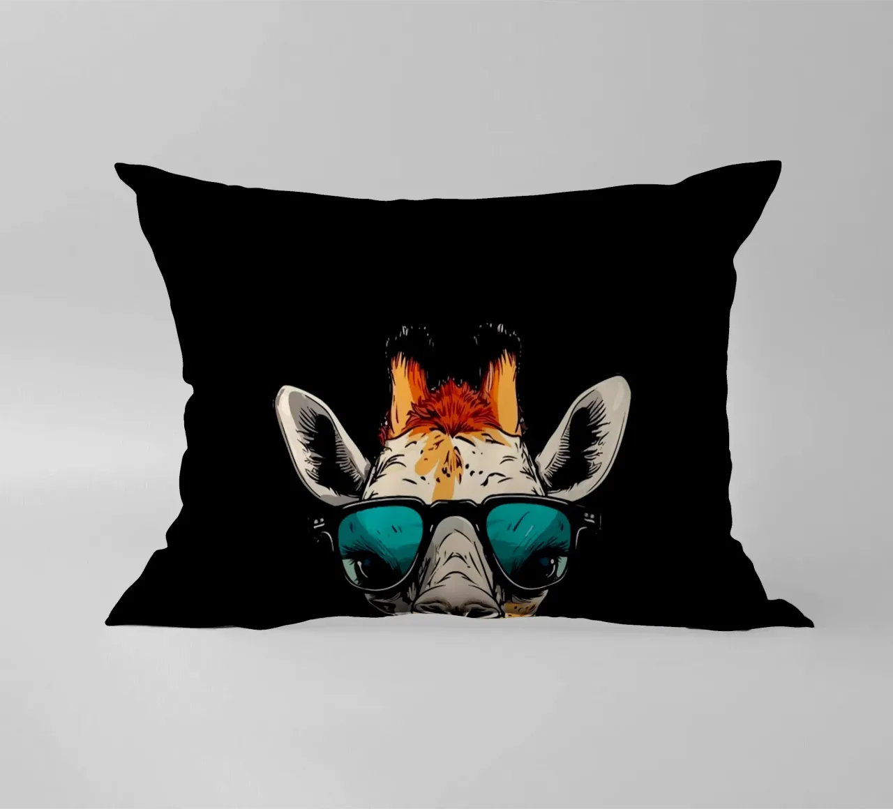 spectacled giraffe cuscino da Dumery Art