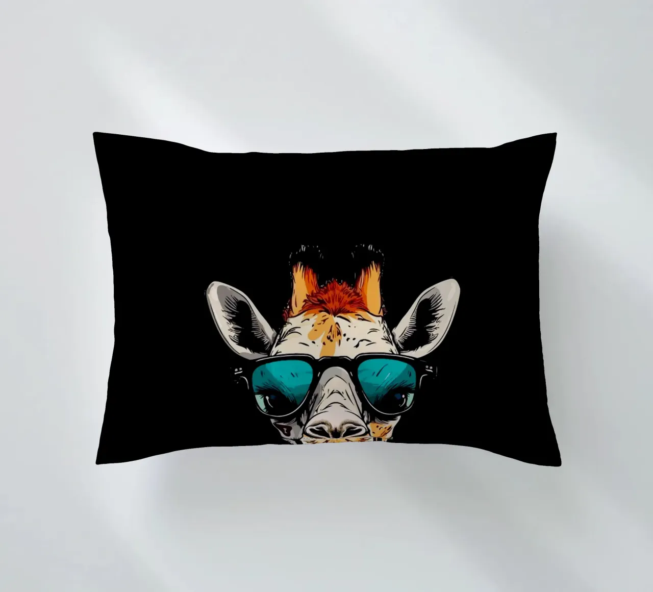 spectacled giraffe cuscino da Dumery Art
