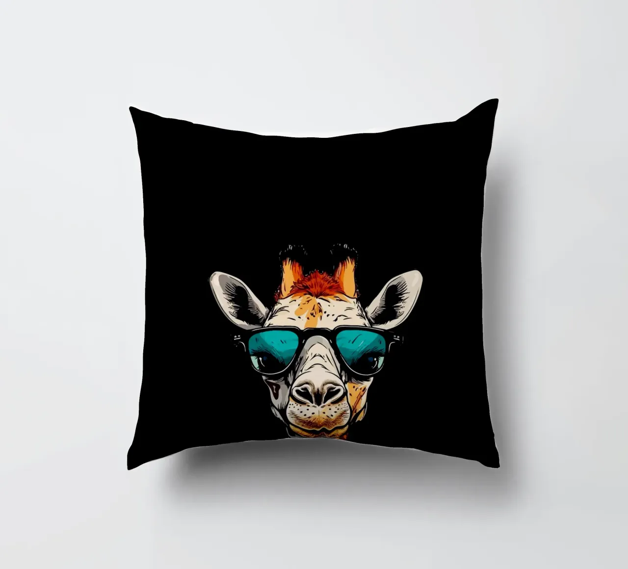 spectacled giraffe cuscino da Dumery Art