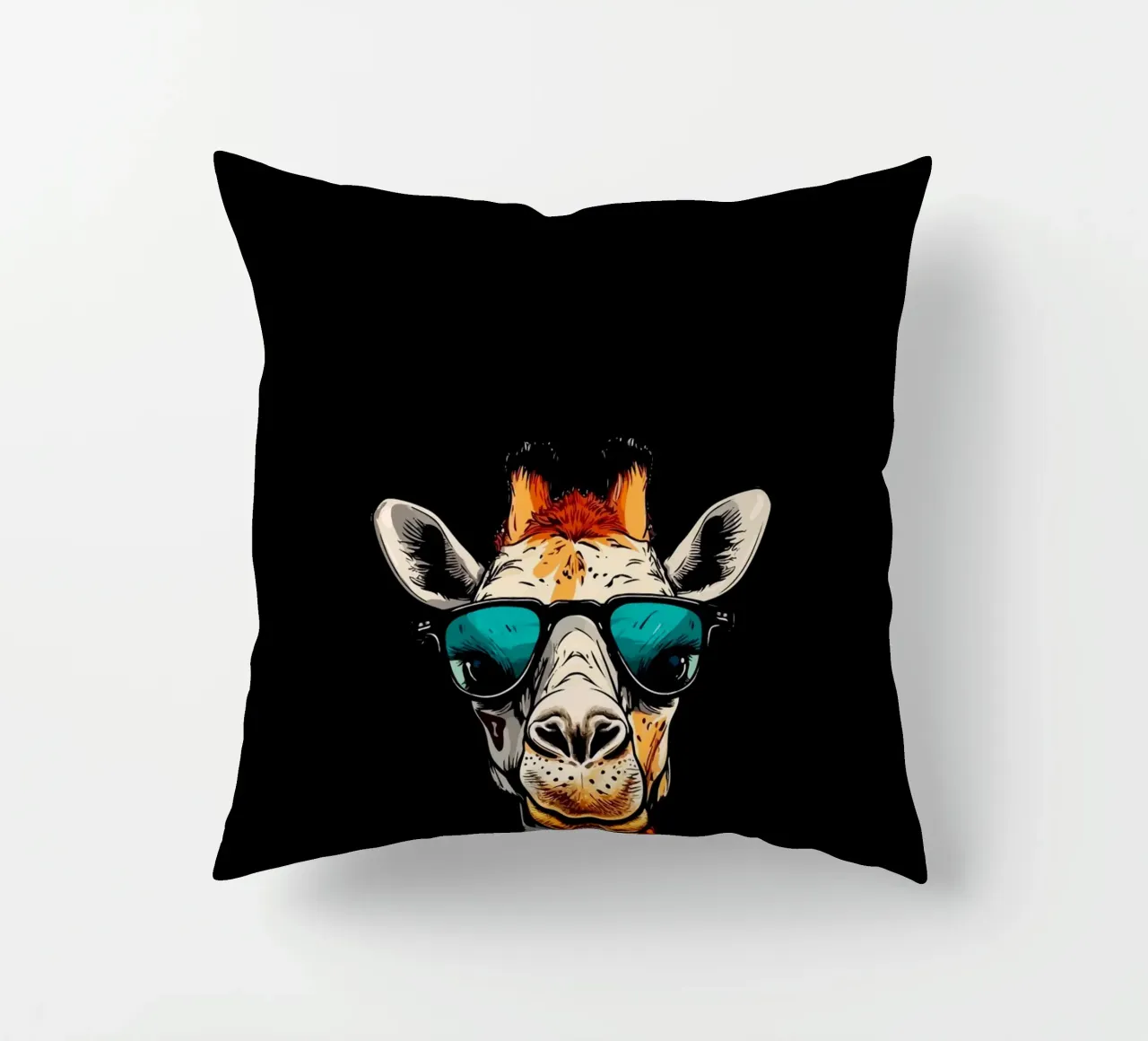 spectacled giraffe cuscino da Dumery Art