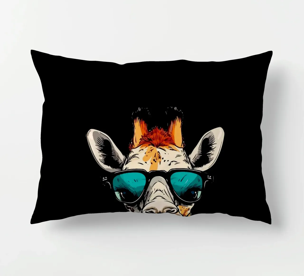 spectacled giraffe cuscino da Dumery Art