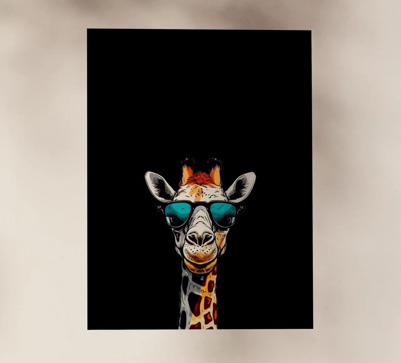 spectacled giraffe pellicola backlit da Dumery Art