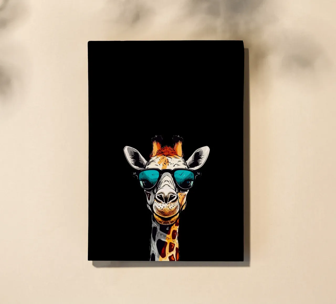 spectacled giraffe notebook by Dumery Art
