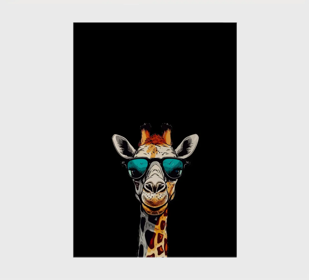 spectacled giraffe notebook by Dumery Art