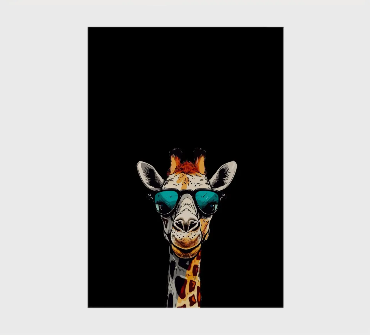 spectacled giraffe notebook by Dumery Art