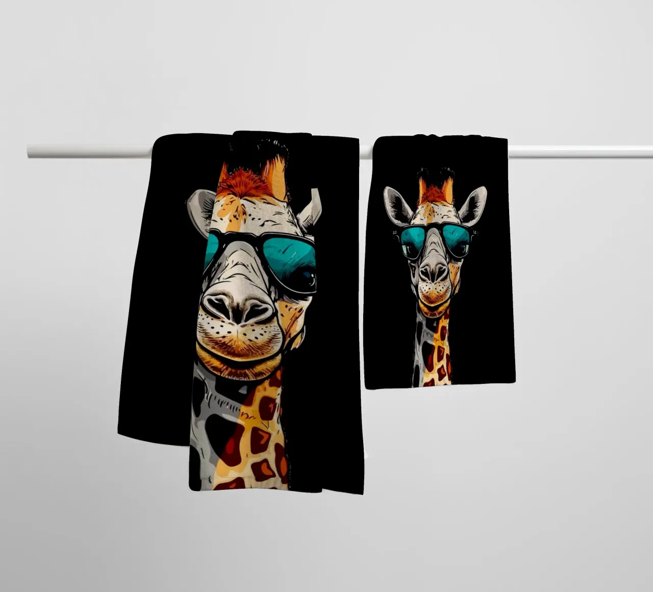 spectacled giraffe asciugamano da bagno da Dumery Art