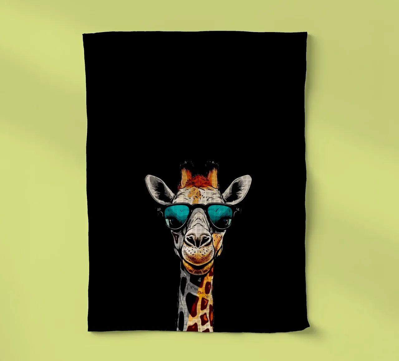 spectacled giraffe canovaccio da cucina da Dumery Art