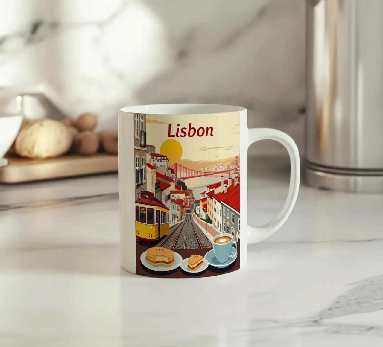 Momento a Lisbona tazza in ceramica da HicksShop