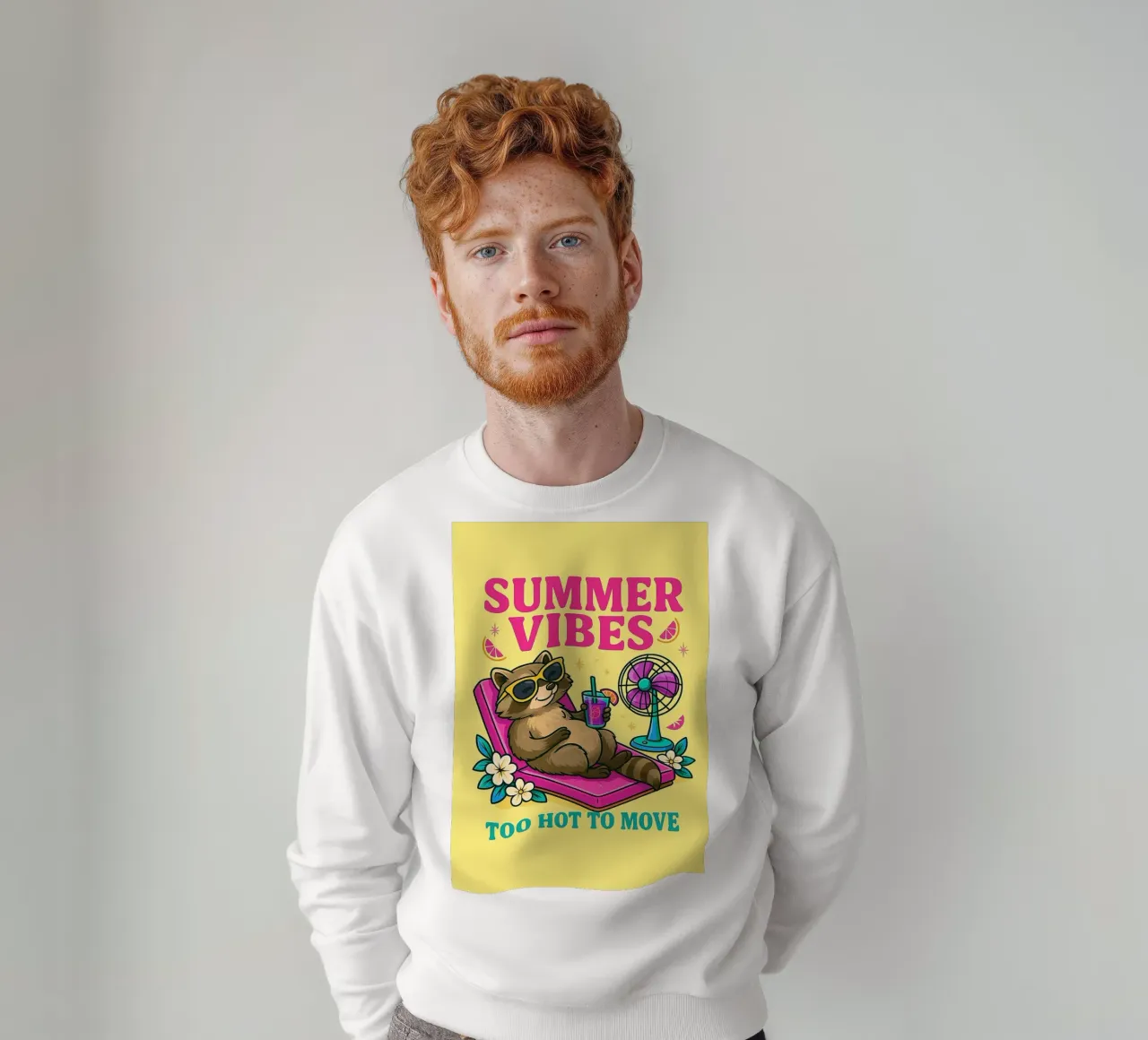 mapache summer vibes sudadera de paroongs