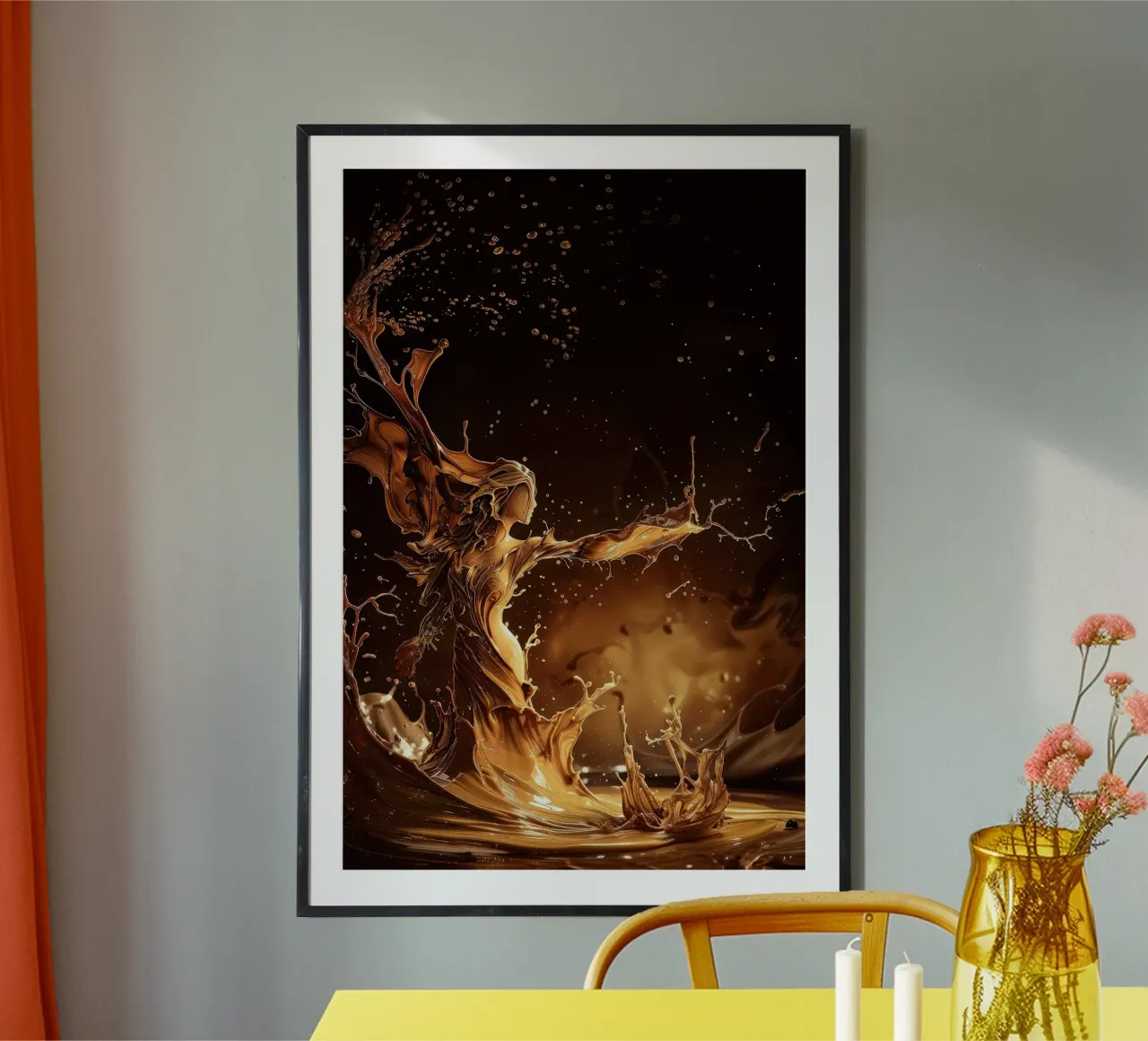 Lady Liquid di Bettina Dittmann poster con telaio in alluminio da John Boss