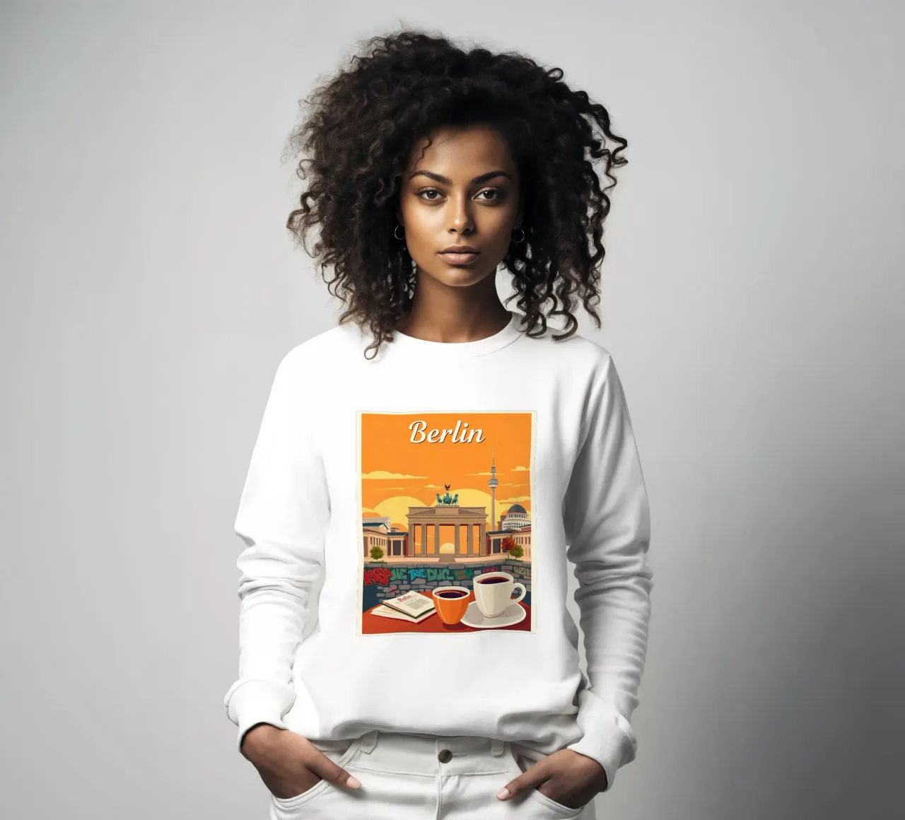 Vue chaleureuse de Berlin sweat de HicksShop