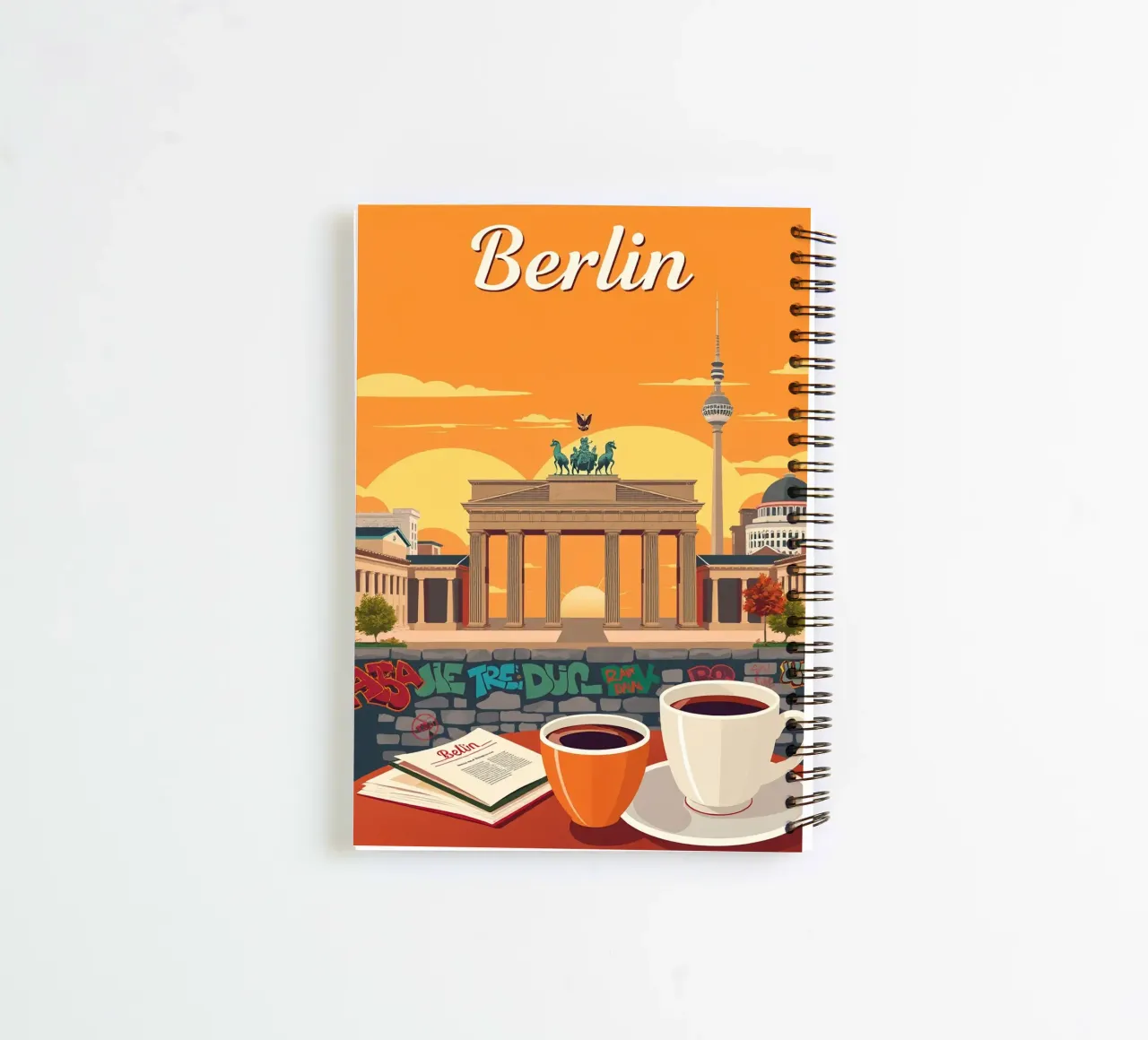 Warm View of Berlin spiral notebook by HicksShop