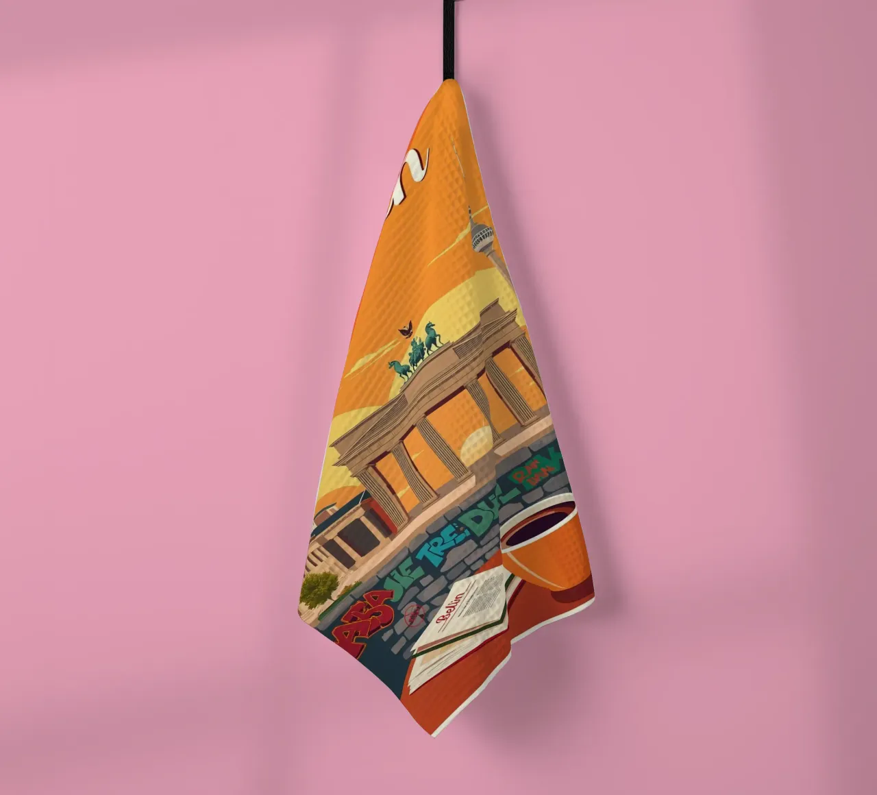 Vue chaleureuse de Berlin torchon de HicksShop