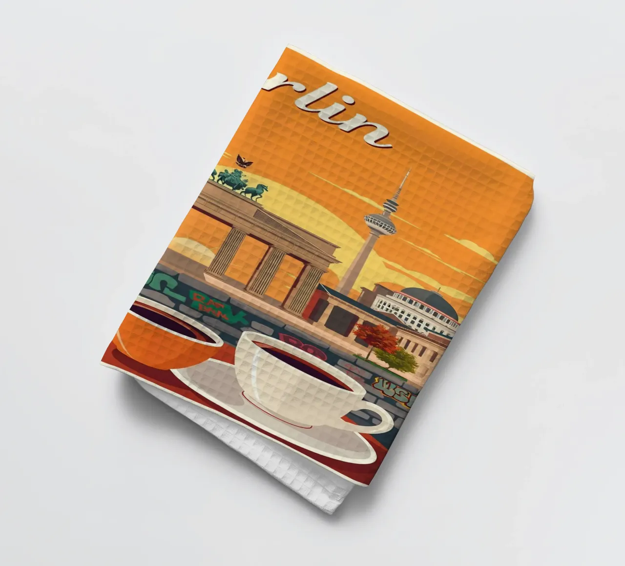 Vue chaleureuse de Berlin torchon de HicksShop