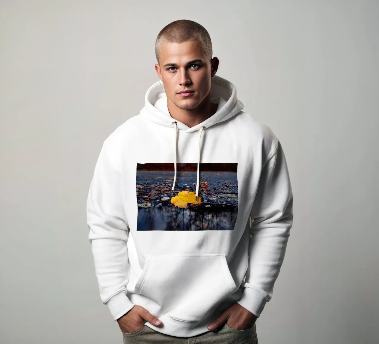 Yellow maple leaf hoodie by Marcus Beckert | Fotografie