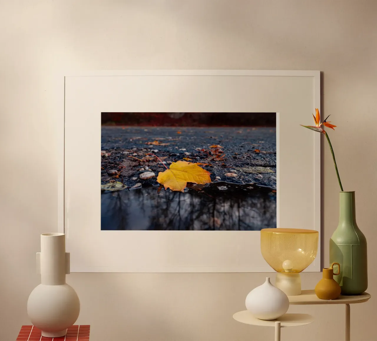 Feuille d'érable jaune hahnemühle de Marcus Beckert | Fotografie