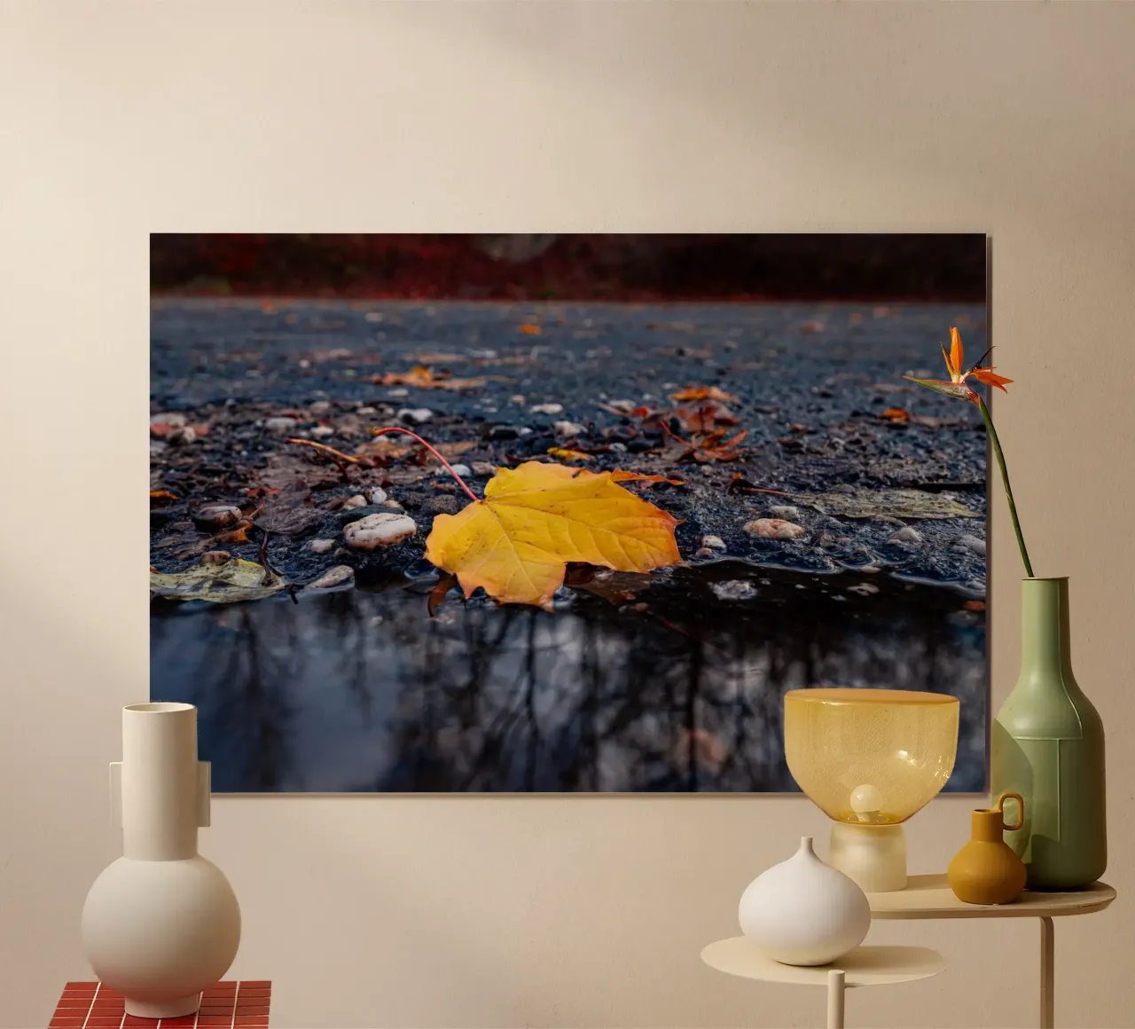 Feuille d'érable jaune hahnemühle de Marcus Beckert | Fotografie