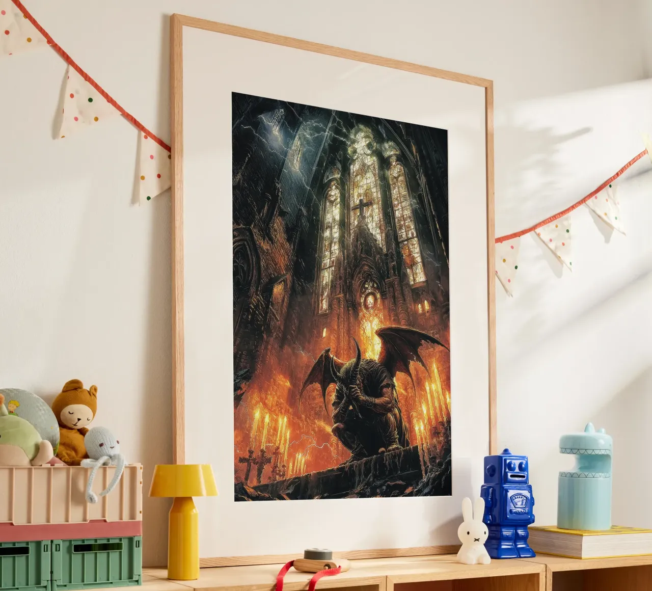 Tristezza di Bettina Dittmann poster con telaio in alluminio da John Boss