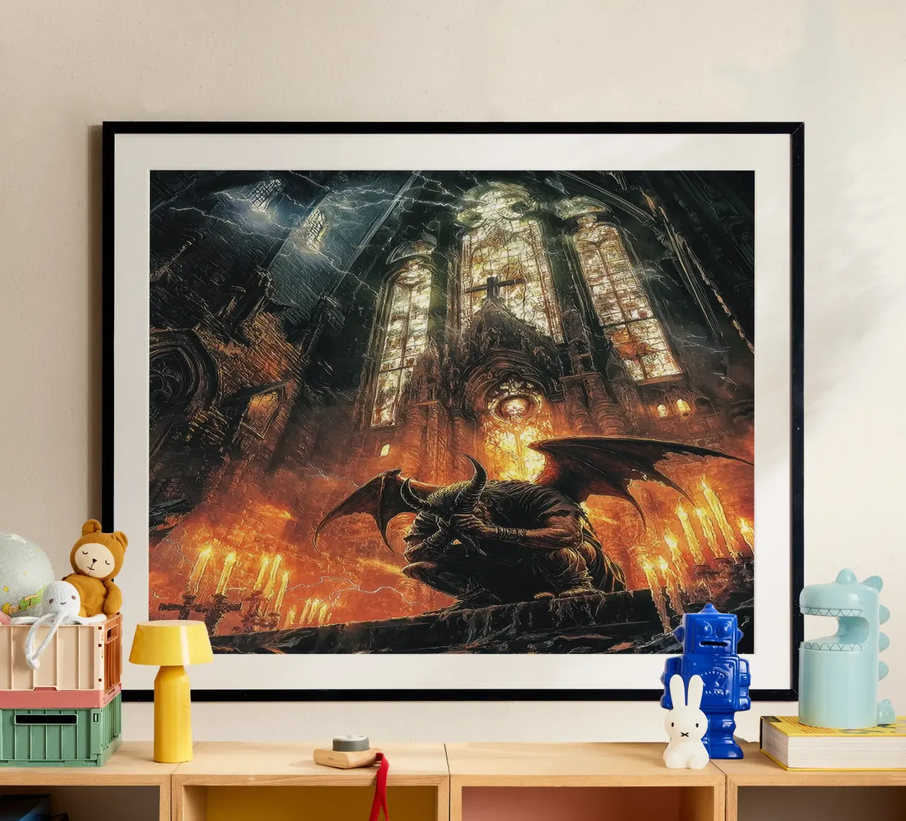 Tristezza di Bettina Dittmann poster con telaio in alluminio da John Boss