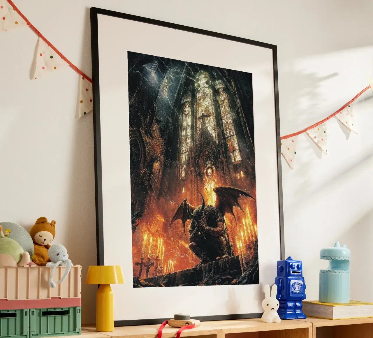 Tristezza di Bettina Dittmann poster con telaio in alluminio da John Boss
